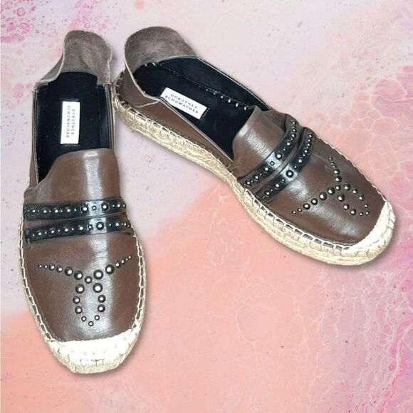 Dorothee Schumacher Summer Essence Studded Leather Fold Down Espadrille sz 37 - Picture 2 of 8